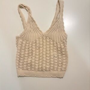 H&M Cream Crochet Knit Tank